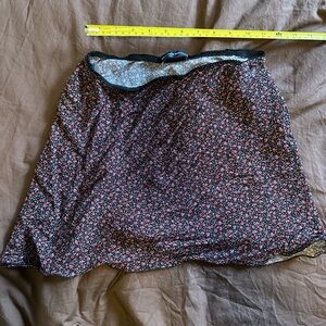brandy melville floral slip on skirt